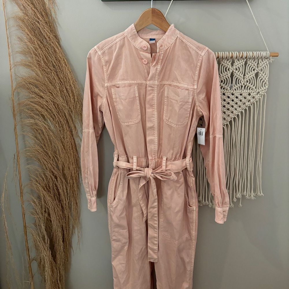 Old Navy Pink Long Sleeve Mock Neck Dress